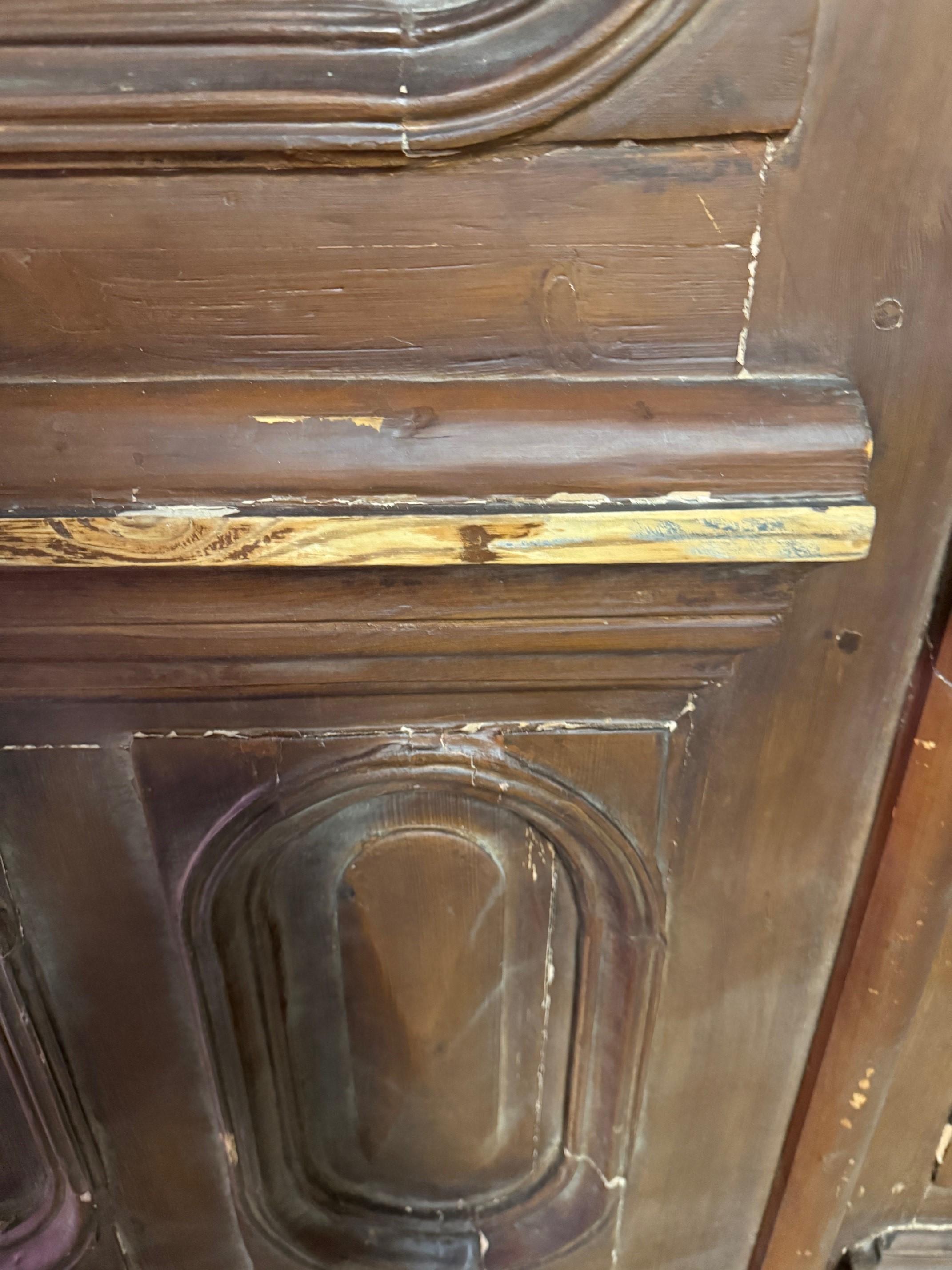 20th Century Oversize Pair of Egyptian Doors with Iron & Wood Panels For Sale 5