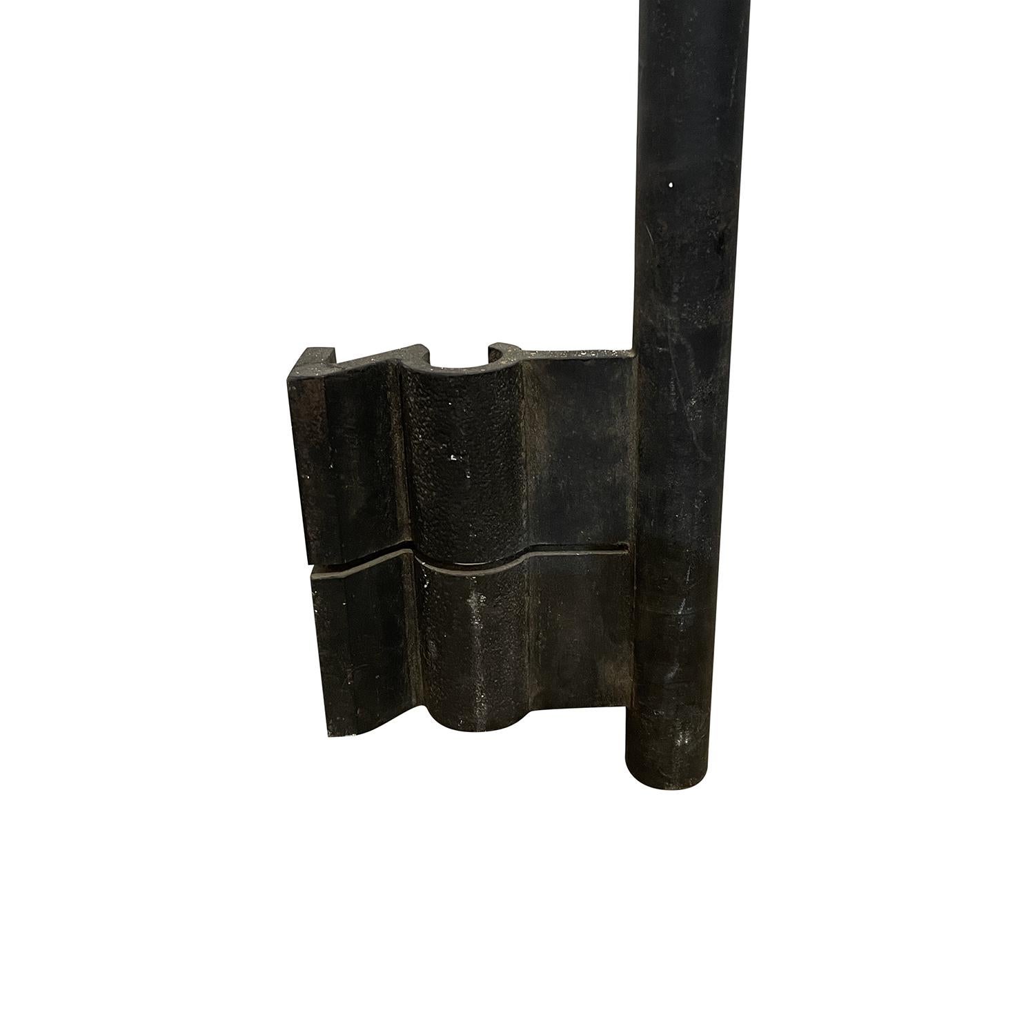 20th Century Oversized French Monumental Iron Key - Vintage Décor For Sale 1