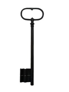 Clé monumentale française en fer du 20ème siècle - Décor Vintage