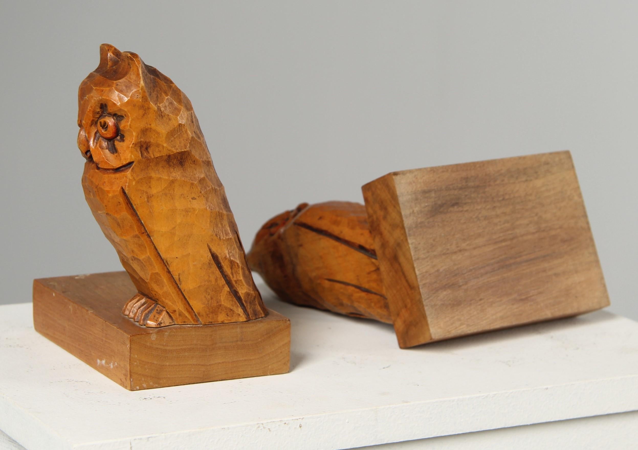 20th Century Owls Bookends In Good Condition For Sale In Greven, DE