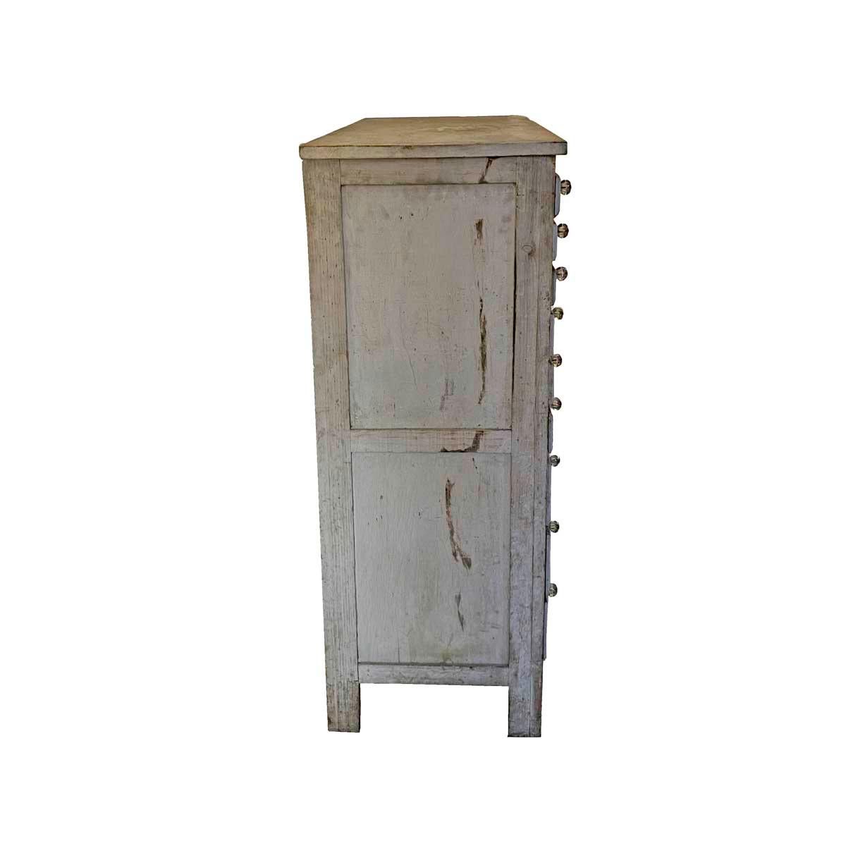 Hand-Crafted 20th Century Painted 30 Drawer Apothecary or Country Store Cabinet