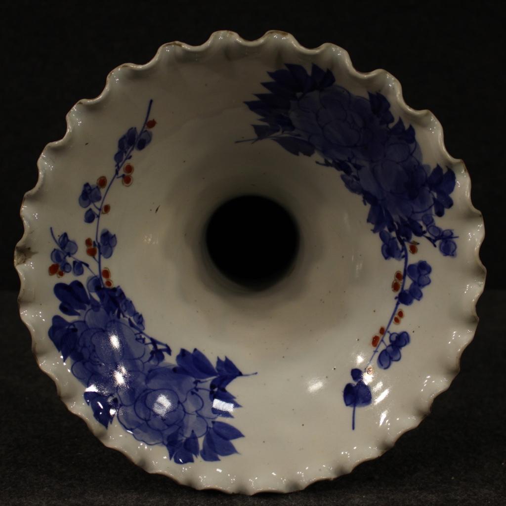 japanische orientalische Vase aus bemalter und glasierter Keramik des 20. Jahrhunderts:: 1920 im Angebot 5