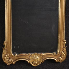 20th Century Painted and Gold Wood Italian Mirror, 1950s