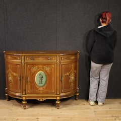20th Century Painted and Gold Wood Italian Sideboard, 1970