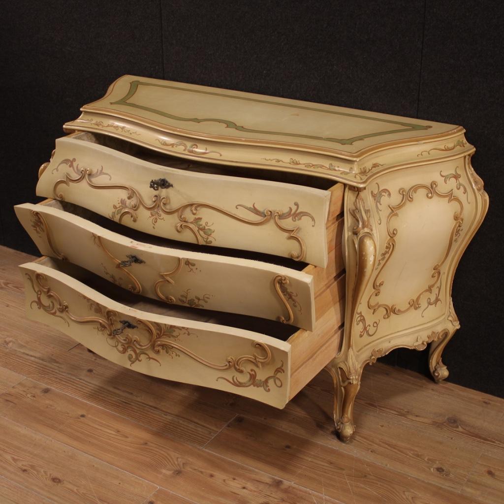 20th Century Painted and Lacquered Wood Venetian Commode, 1950 6