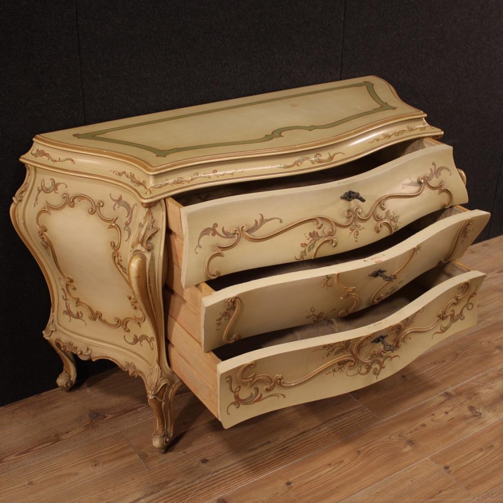 20th Century Painted and Lacquered Wood Venetian Commode, 1950 5