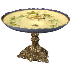 20th Century Painted Ceramic and Silver Italian Centerpiece, 1920