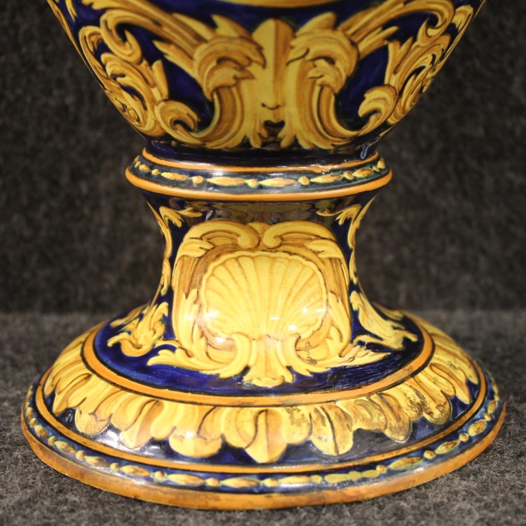 20th Century Painted Ceramic Italian Cup Vase, 1950 2