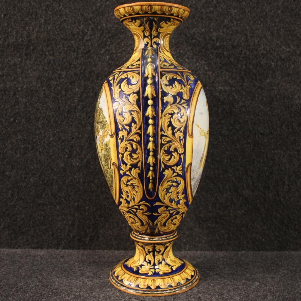 20th Century Painted Ceramic Italian Cup Vase, 1950 3