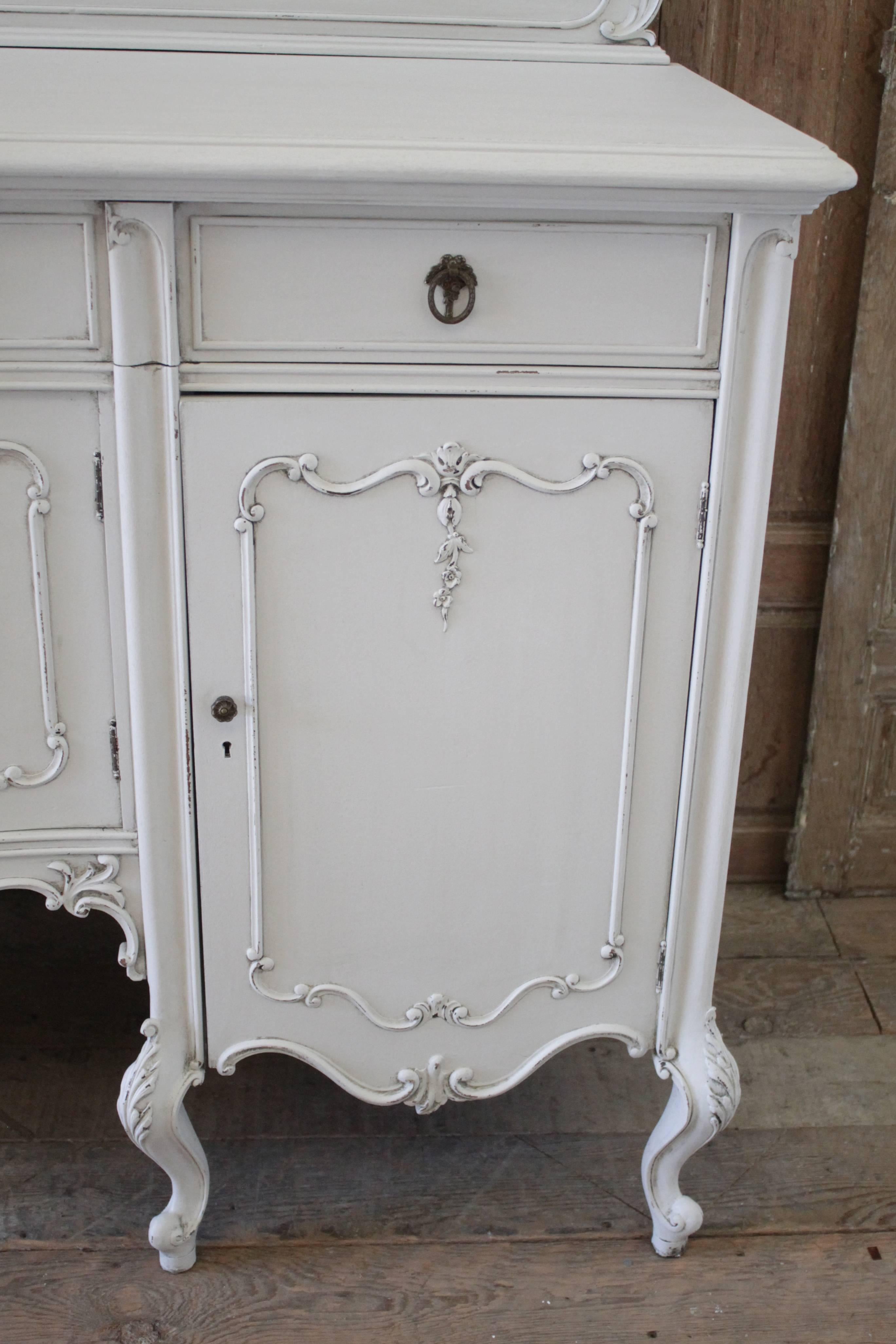 20th Century Painted French Louis XV Style Server In Good Condition In Brea, CA