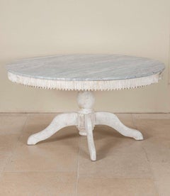 20th Century Painted Marble Top Centre or Dining Table