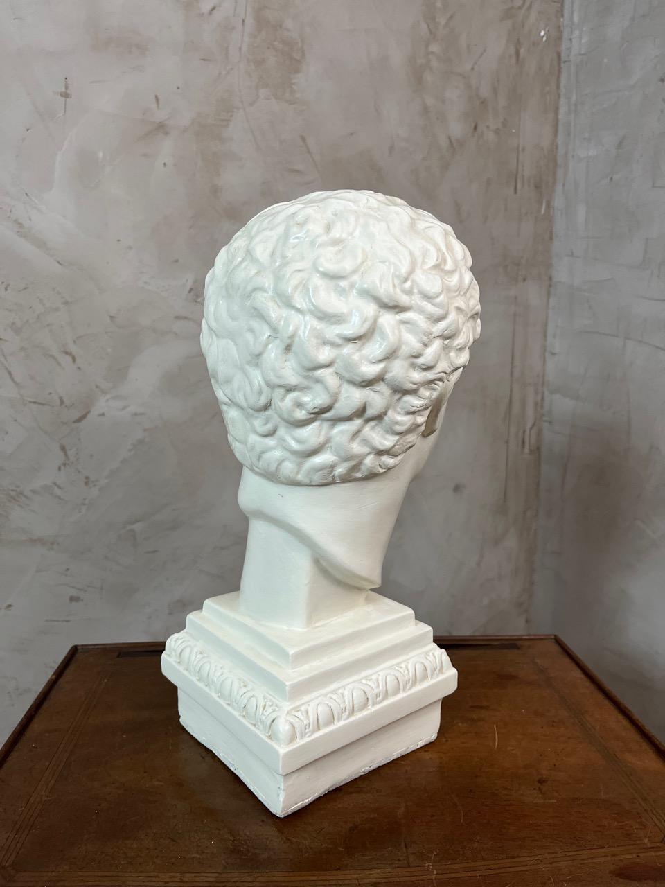 Plâtre Buste d'Apollo en plâtre peint du 20e siècle, années 1950 en vente