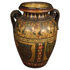 20th Century Painted Terracotta Italian Vase, 1960