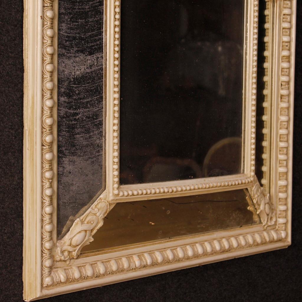 20th Century Painted Wood and Plaster French Mirror, 1930 In Good Condition In Vicoforte, Piedmont