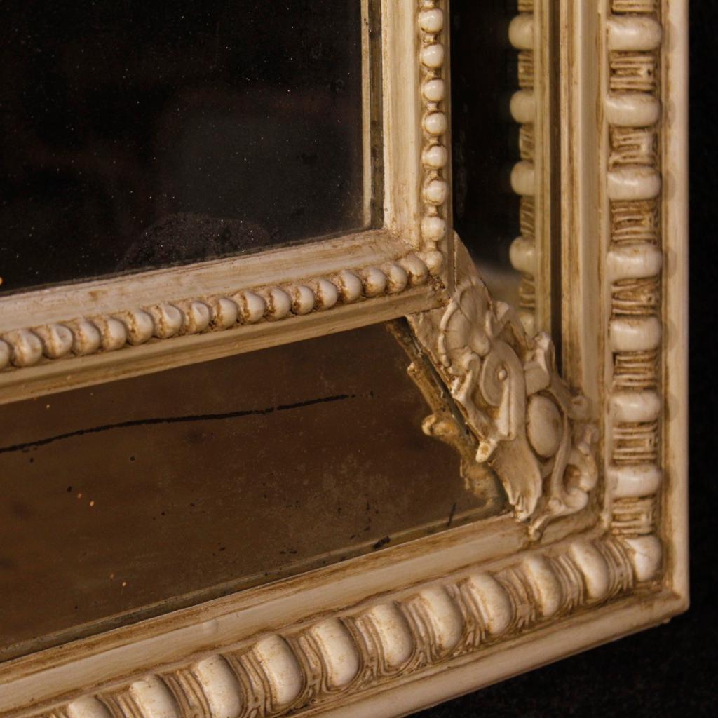 20th Century Painted Wood and Plaster French Mirror, 1930 4