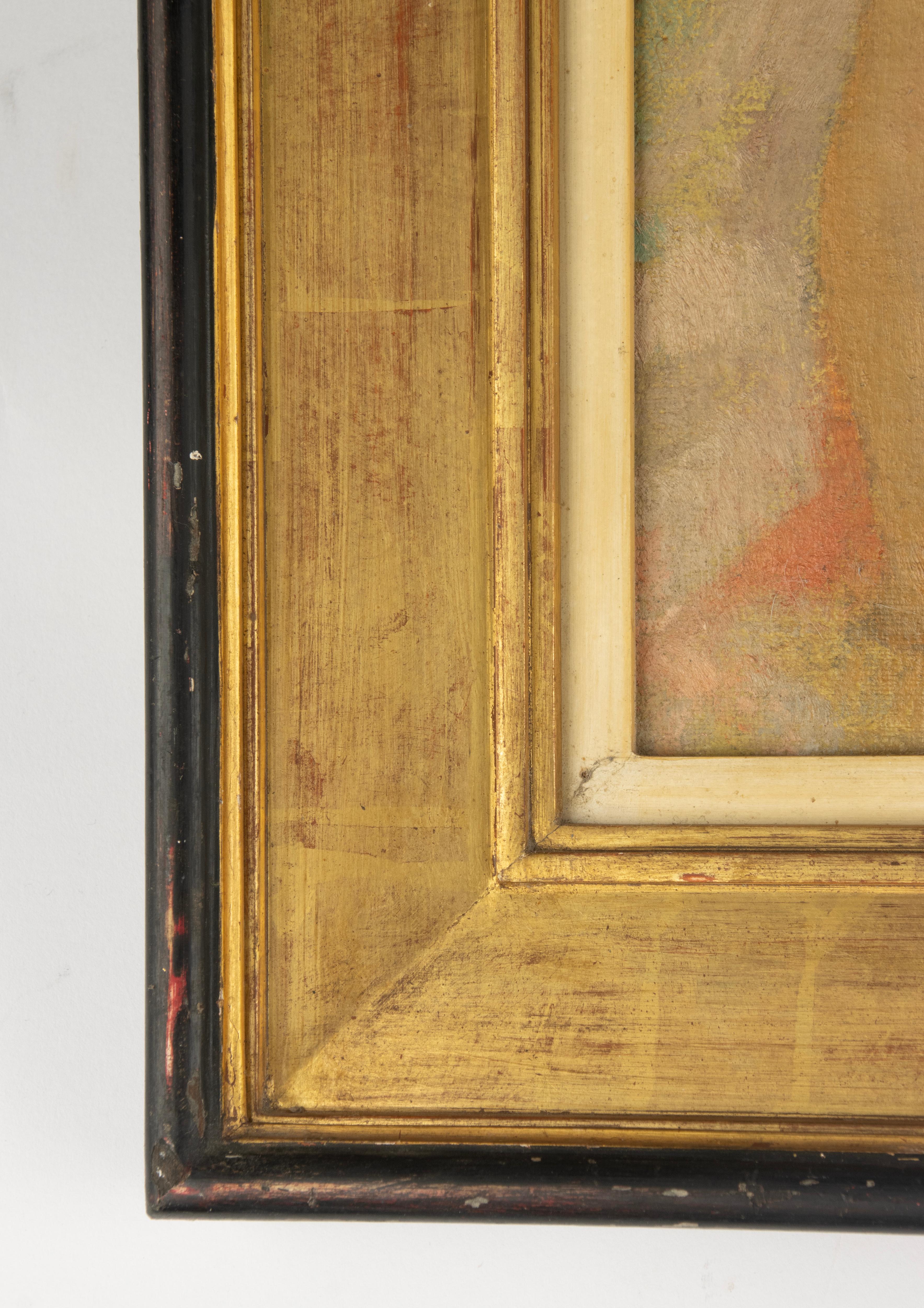 Gemälde des 20. Jahrhunderts - Edmond Delescluze - Öl auf Leinwand - Figuren in Pastell im Angebot 2