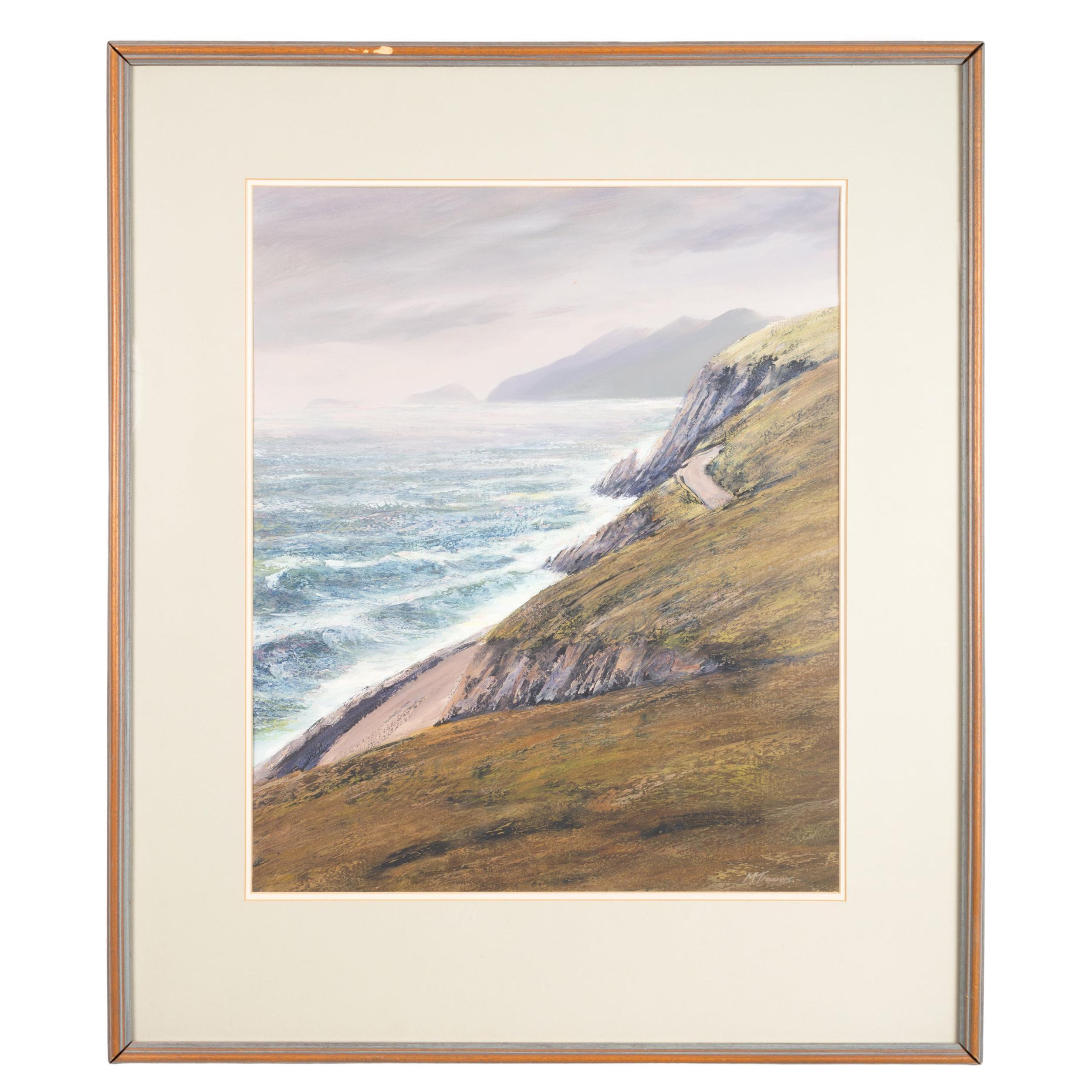 20th Century Painting Irish Artist Michael Travers 1995 'Blasket Island, Kerry' For Sale