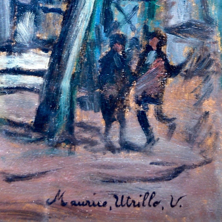 20th Century Painting Maurice Utrillo France Oil on Cardboard, 1900s For Sale 1