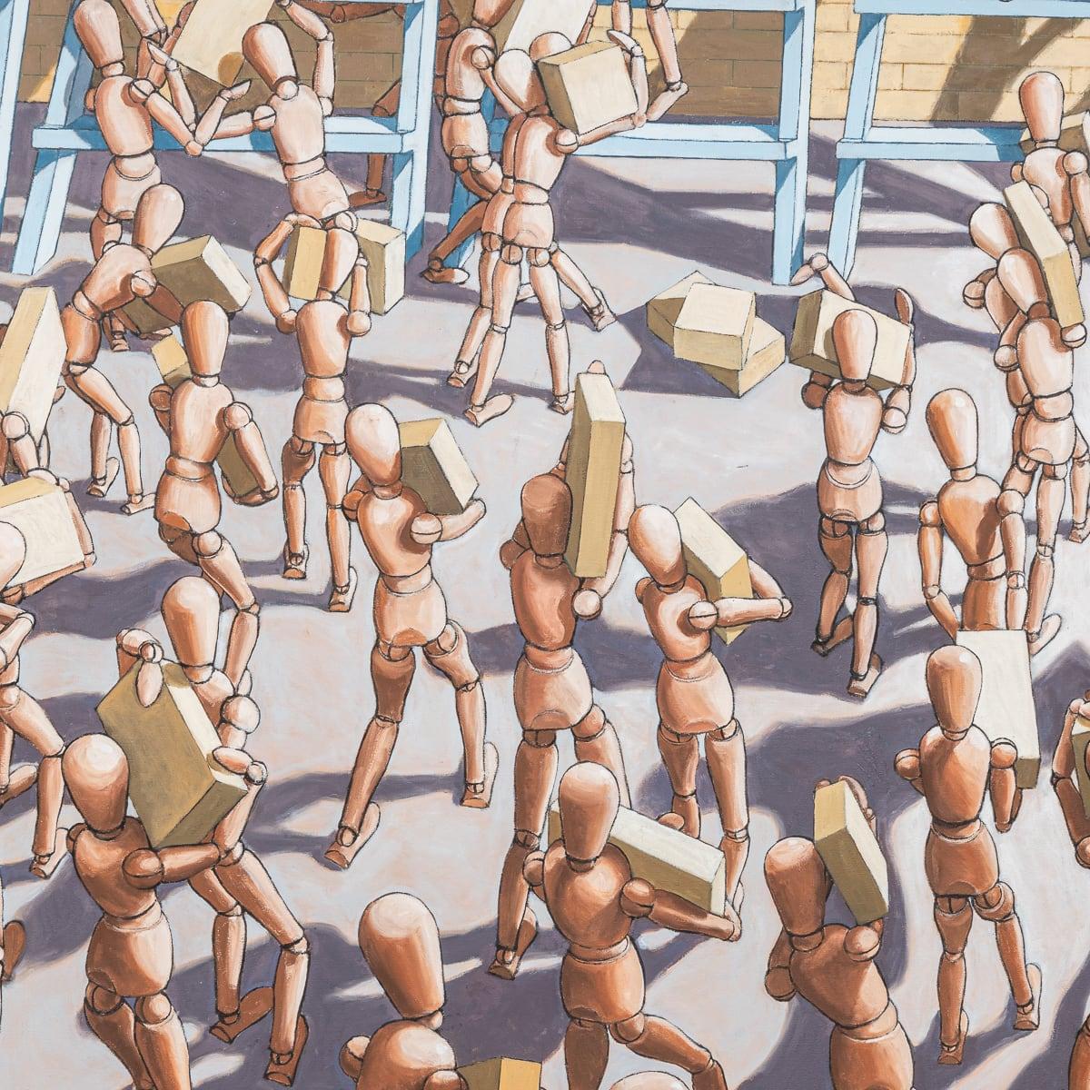 20th Century Painting Of Lay Figures By Derek Carruthers (British 1935-2021) 5