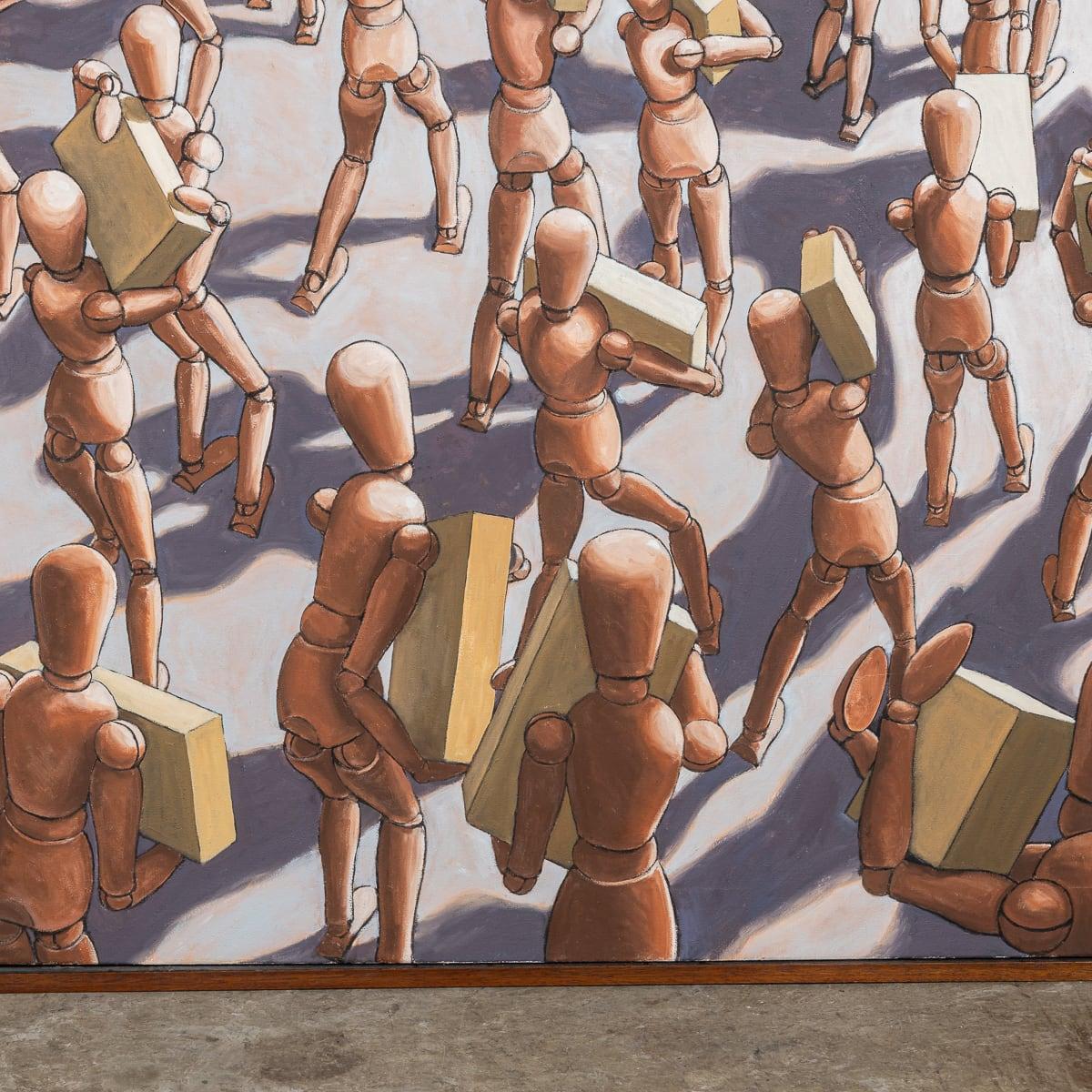 20th Century Painting Of Lay Figures By Derek Carruthers (British 1935-2021) 8