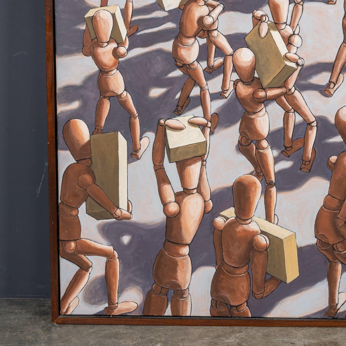 20th Century Painting Of Lay Figures By Derek Carruthers (British 1935-2021) 9