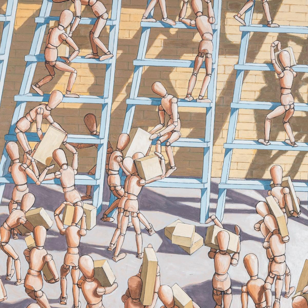 20th Century Painting Of Lay Figures By Derek Carruthers (British 1935-2021) 2