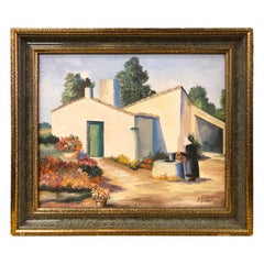 Gemälde Öl auf Leinwand von R. Hubisse, 20. Jahrhundert