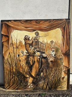 Siglo XX Pintura sobre tabla Firmado S.Mas, década de 1940