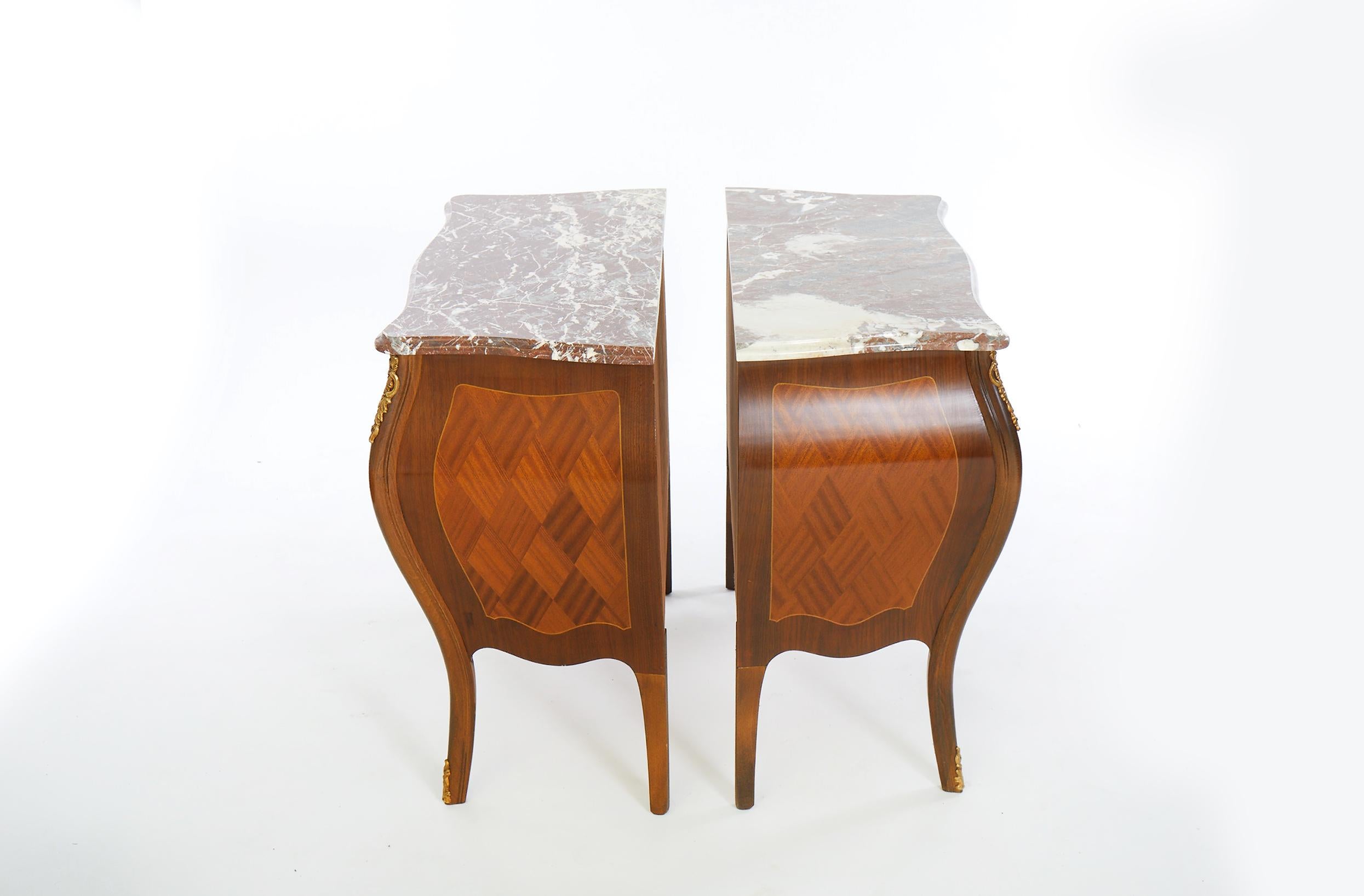 20th Century Pair Bombe Chest / Marble Top For Sale 3