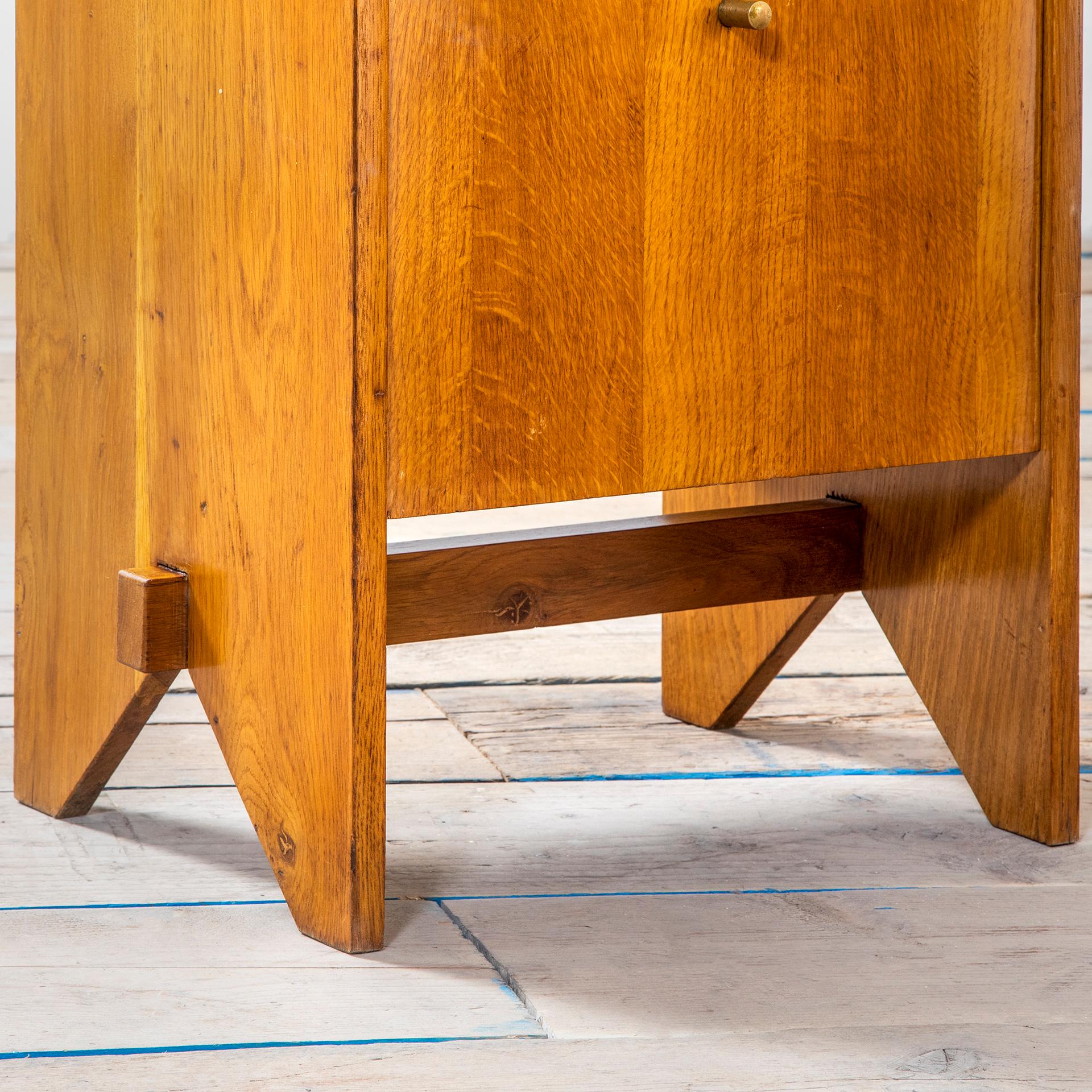Mid-20th Century 20th Century Pair of Night Stands by ISA Bergamo in Wood, Glass and Brass