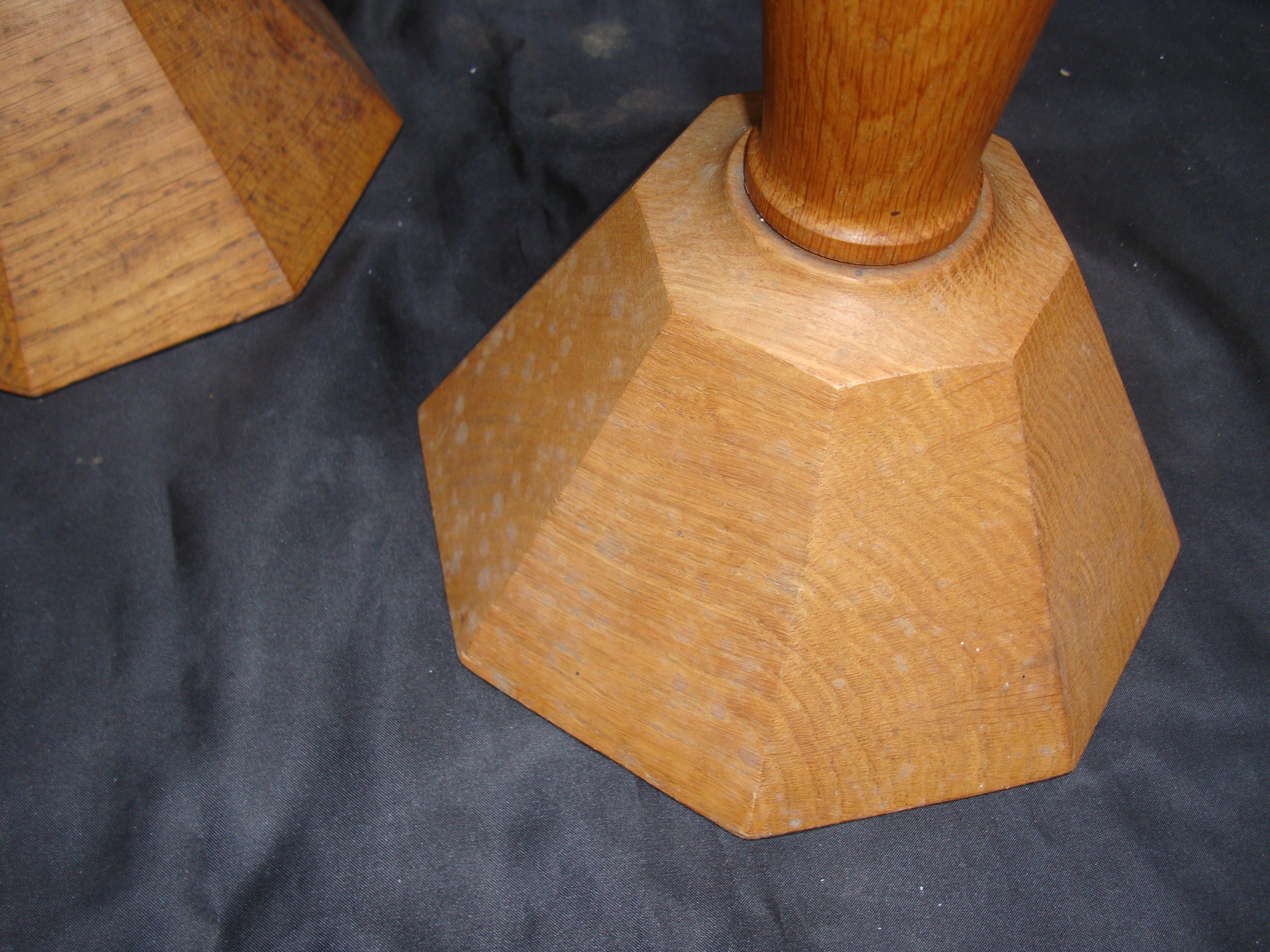 20th Century Pair of Italian Deco Wooden Candlesticks In Good Condition For Sale In Milano, IT