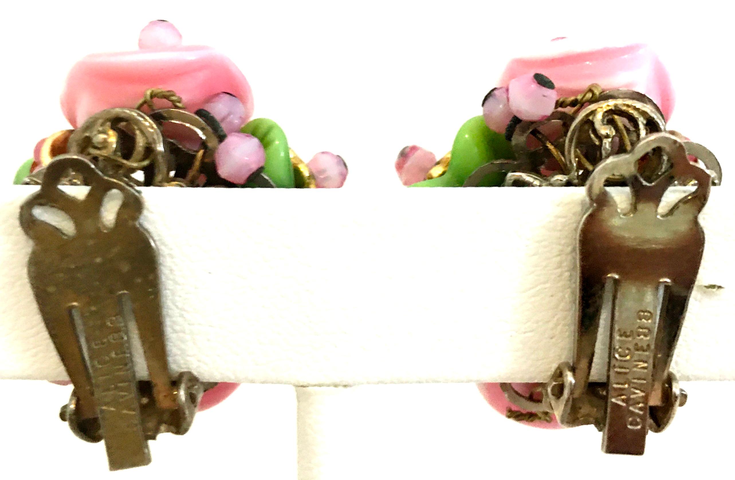20th Century Pair Of Alice Caviness Abstract Flower Earrings-Signed For Sale 2