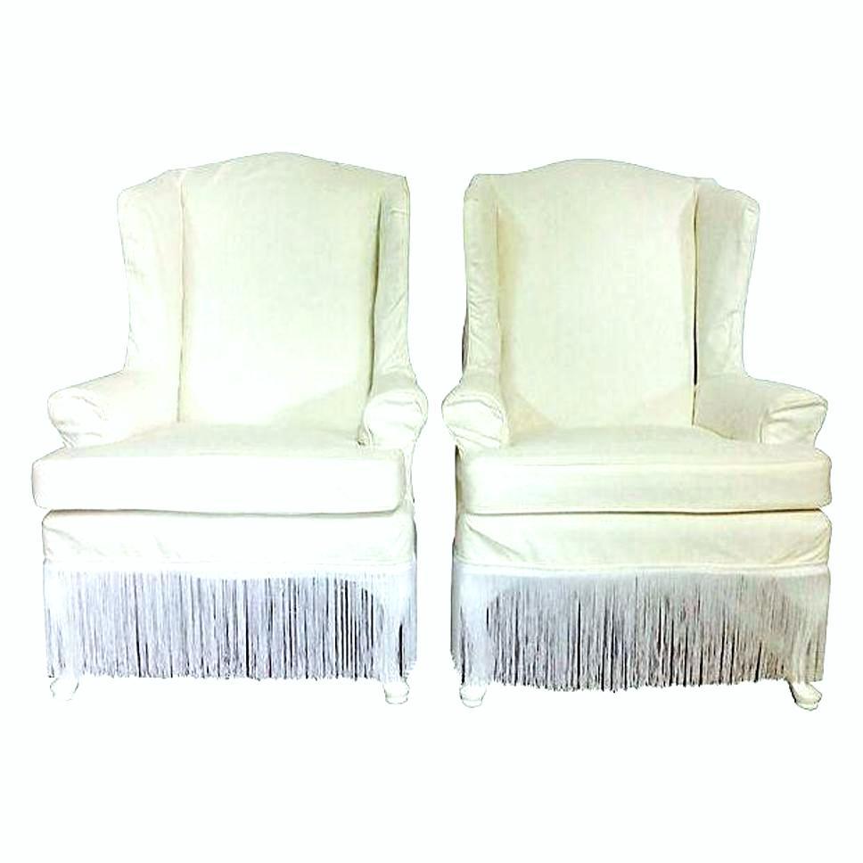 Lacquered 20th Century Pair Of American Queen Anne Style Wing Back Chairs For Sale