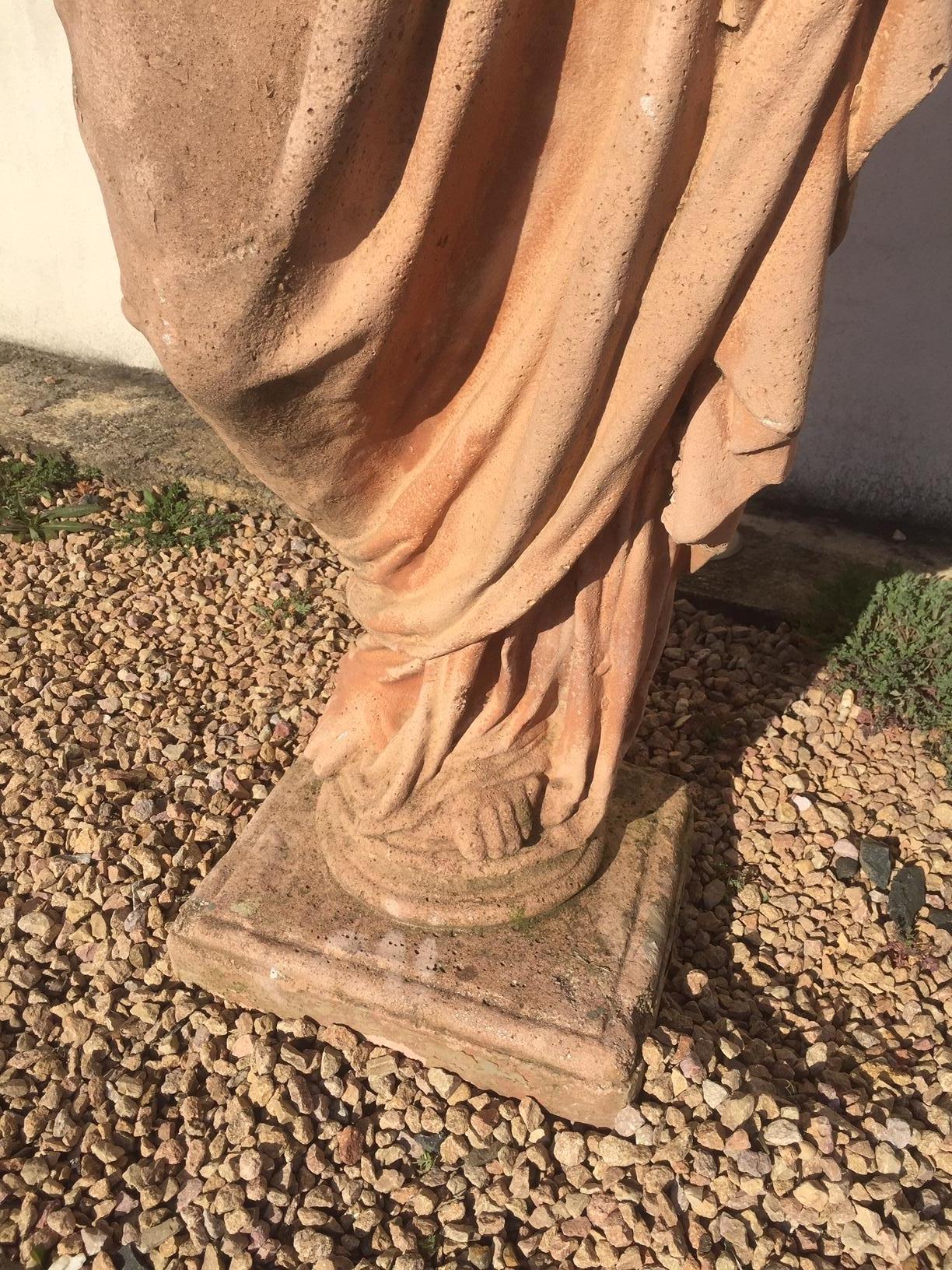 20th Century, Pair of Antique Greek Cariatide Stone Statues, 1950s 1