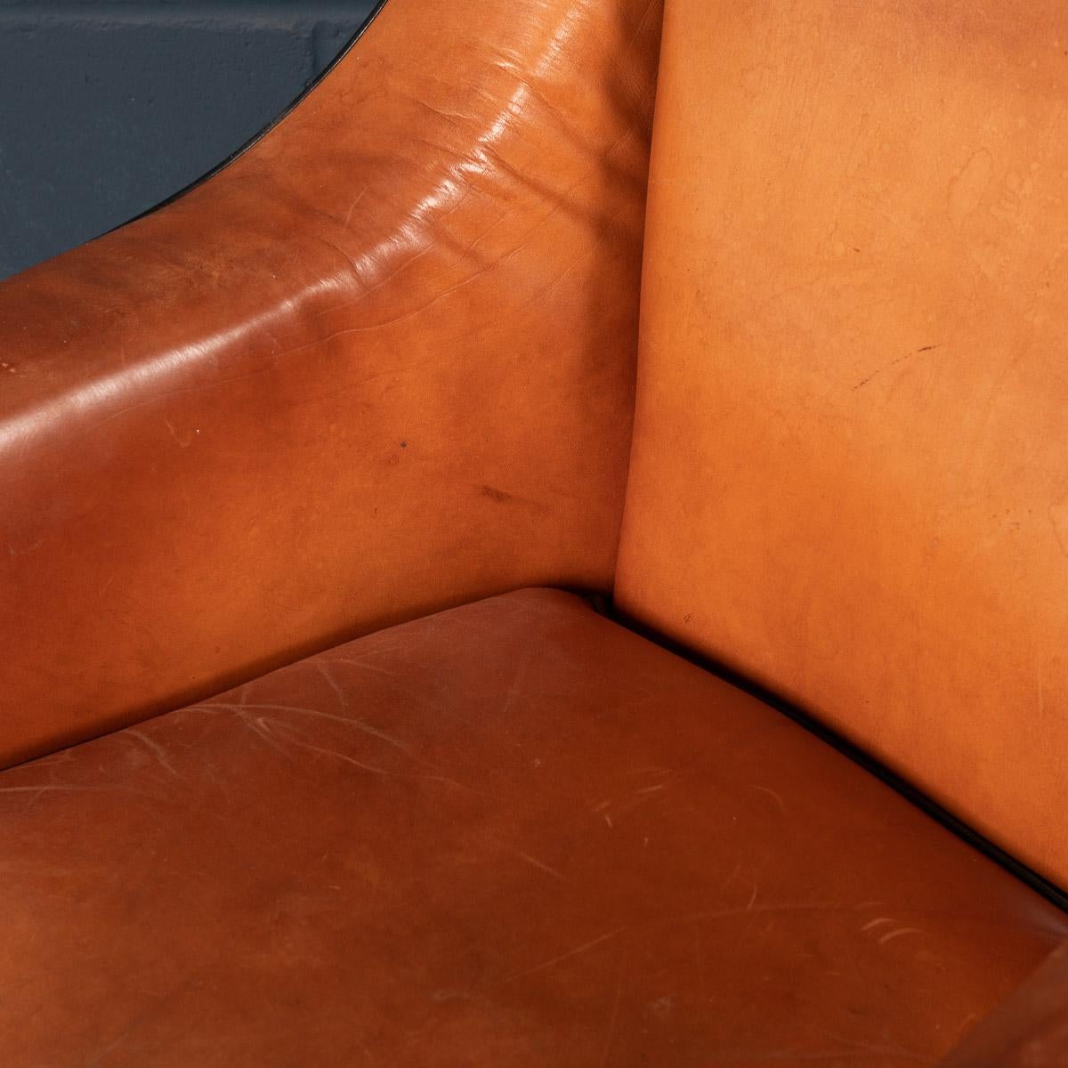 20th Century Pair of Art Deco Style Dutch Sheepskin Leather Club Chairs 6