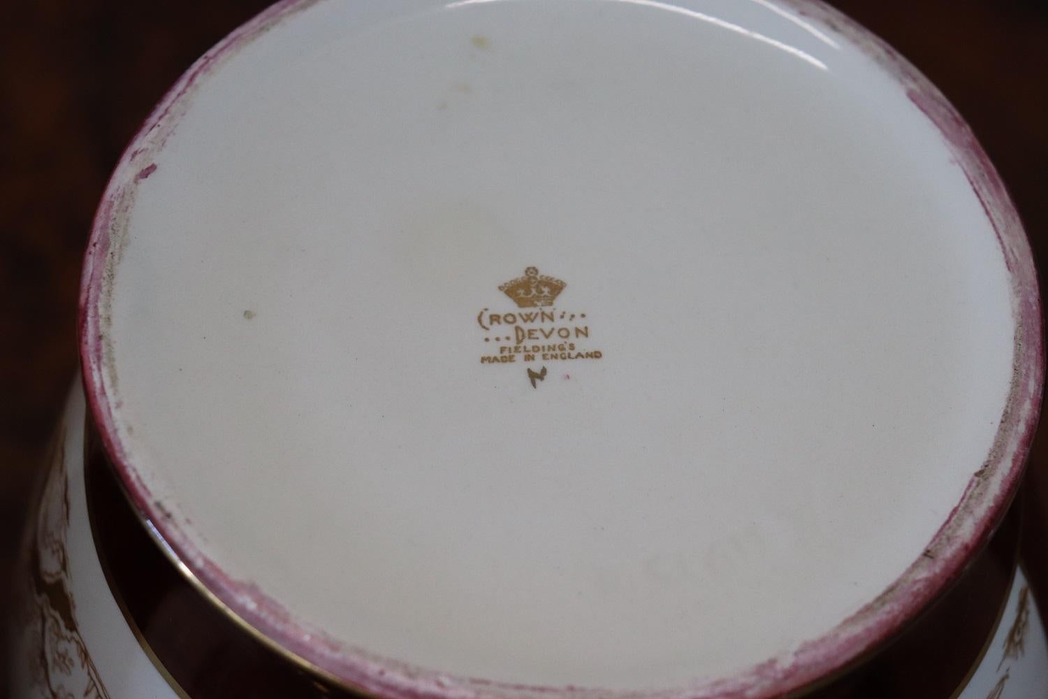 20th Century Pair of Artistic Potiche Vase in Ceramic by Crown Devon Fieldings For Sale 7