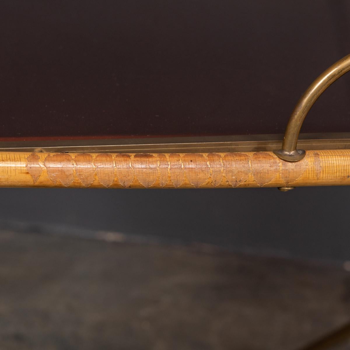 20th Century Pair of Bamboo & Brass Butler Tables, c.1970 For Sale 13