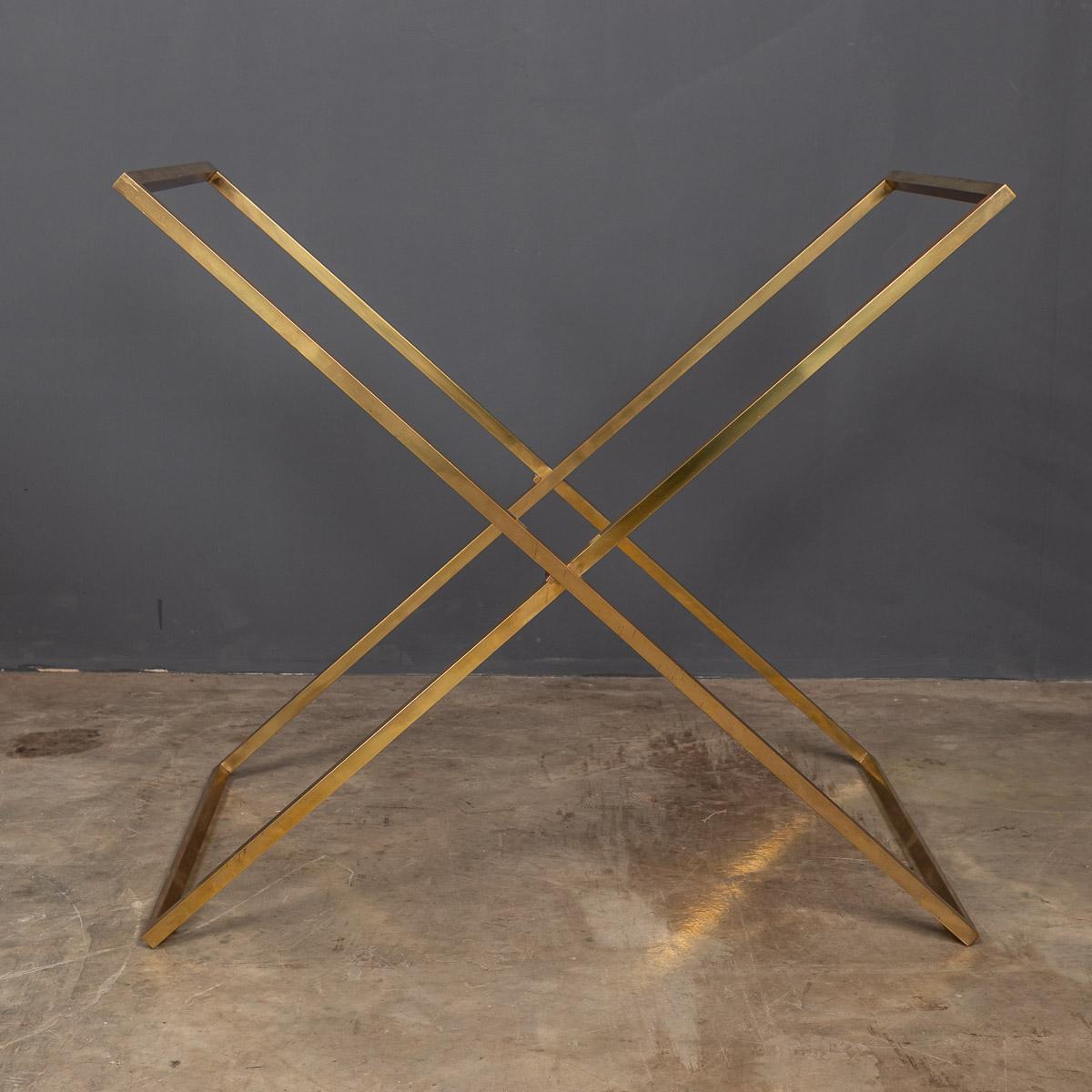 20th Century Pair of Bamboo & Brass Butler Tables, c.1970 For Sale 4