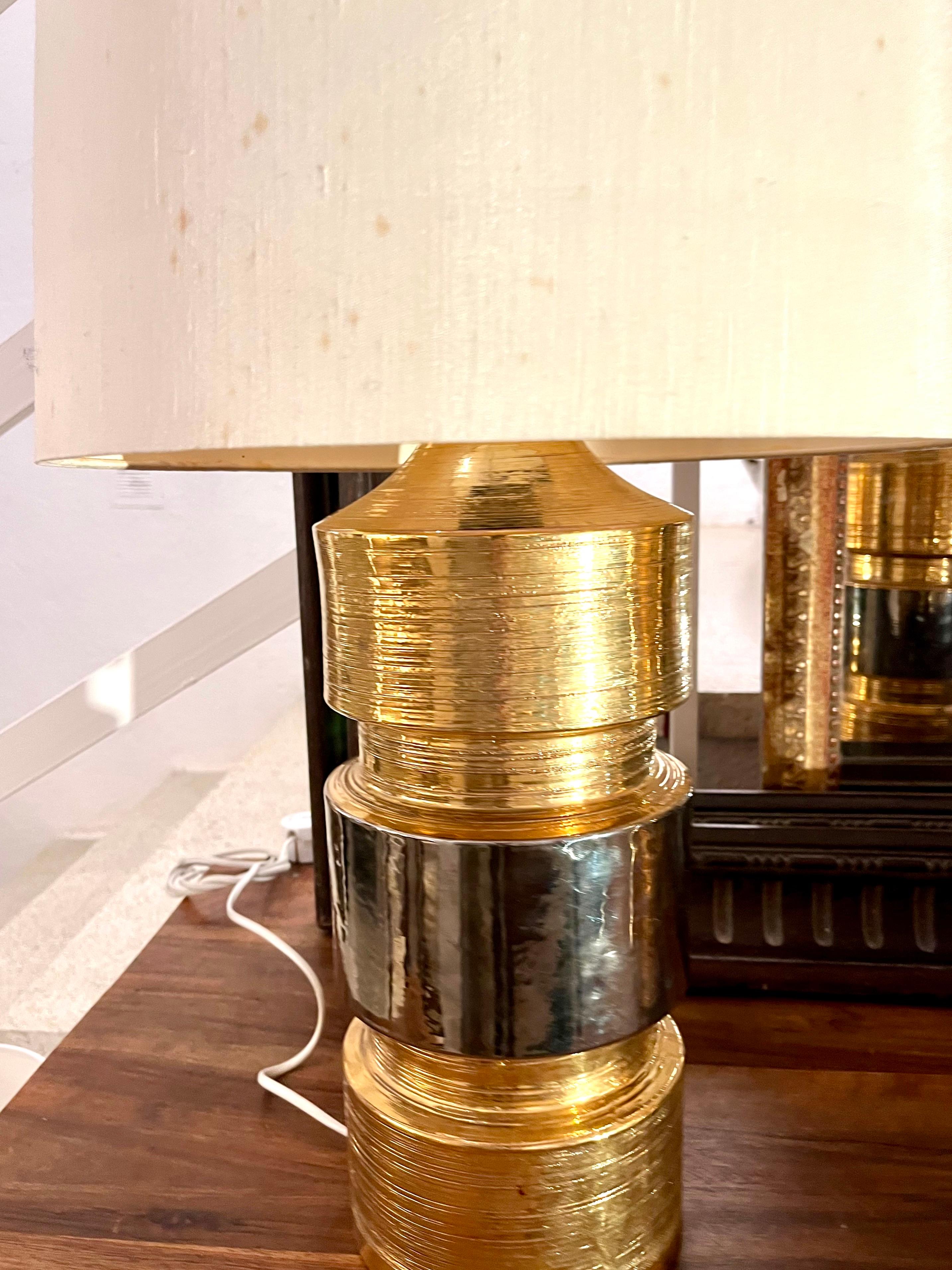 Paire de lampes de table Bitossi du 20e siècle pour Bergboms Golden  Céramiques émaillées. en vente 6