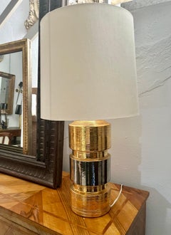 Paire de lampes de table Bitossi du 20e siècle pour Bergboms Golden Céramiques émaillées.