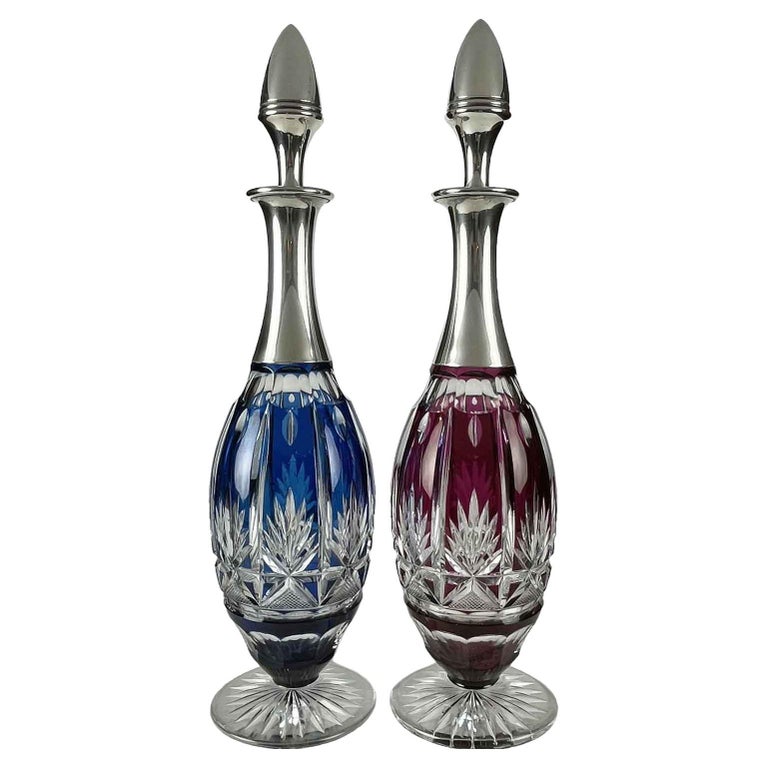 Pair of Baccarat Crystal Mid-Century Remy Martin Liquor Bottles or  Decanters For Sale at 1stDibs