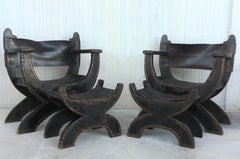 20th Century Pair of Carved Walnut Spanish Savonarola