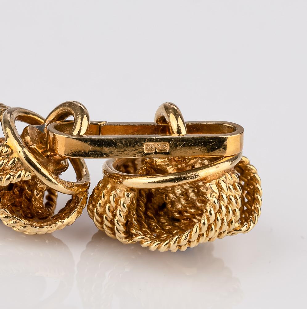 Siglo XX Pareja de gemelos de oro de 18 quilates y zafiro de Hans Georg Mautner Oro en venta