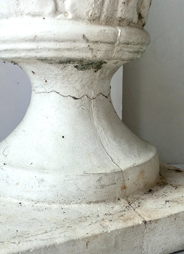 20th Century Pair Of Cast Stone Cone Finial Sculptures For Sale at 1stDibs