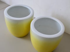 20th Century Pair of Ceramics Hibachi