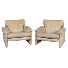 20th Century Pair Of "Coronado" Armchairs By Tobia Scarpa For B&B Italia