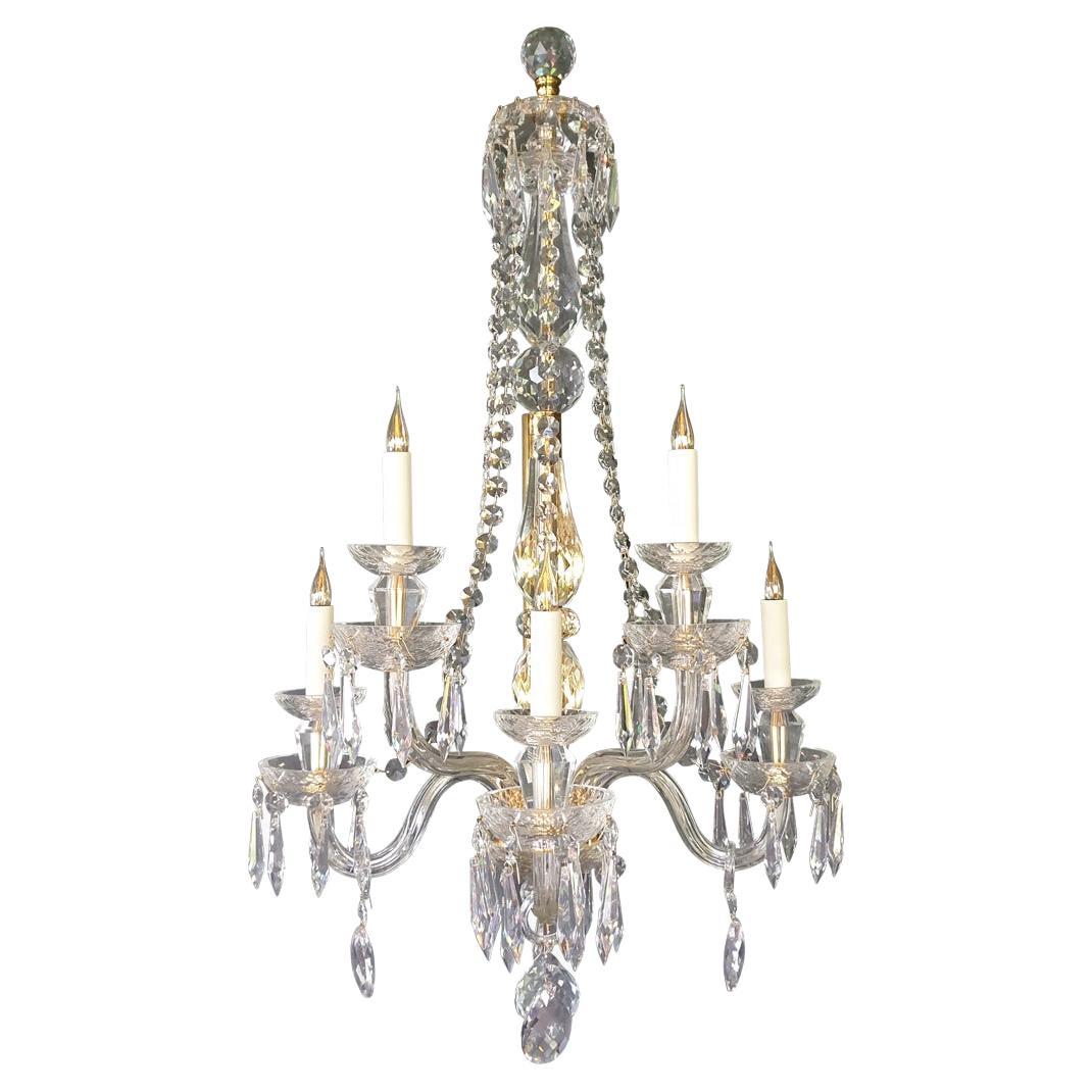 20th Century Pair of Crystal Wall Lamp with 5 lights (gold) Inspired of Baccarat For Sale