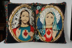 20th Century Pair of Decorated Pillows by Dan Rupe