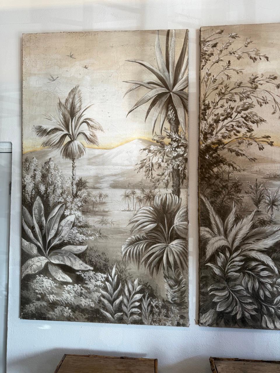 20. Jahrhundert Paar dekorative handgemalte Landschaftstafeln - Renaissance Mann im Angebot 6