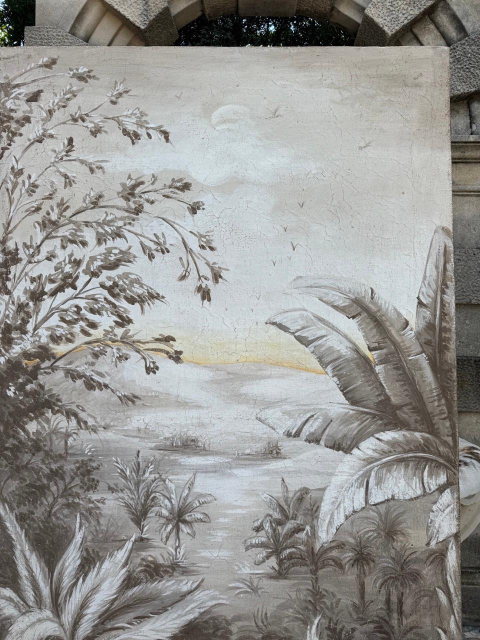 20. Jahrhundert Paar dekorative handgemalte Landschaftstafeln - Renaissance Mann im Angebot 3